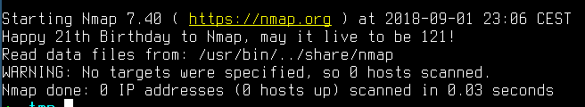 nmap 20 birthday